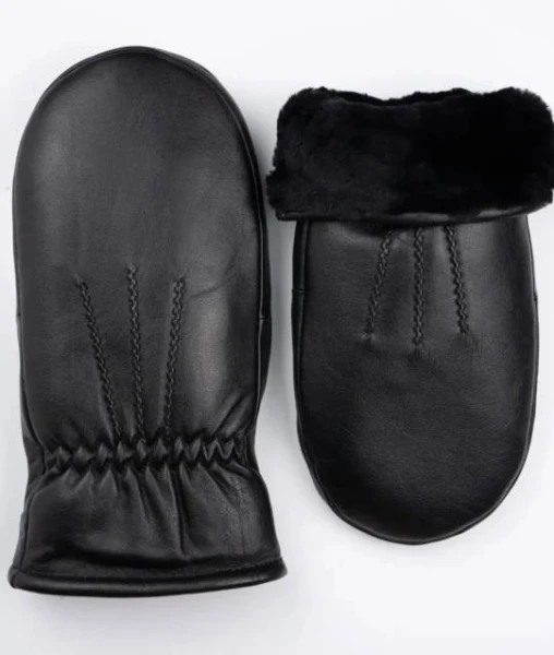 12-01-03 Рукавицы утепленные кожаные на меху (для инвалидов, пользующихся малогабаритными креслами-колясками)